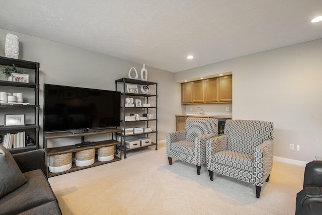 2069 Watermark Dr SE, Grand Rapids, MI 49546 - living area featuring light carpet and recessed lighting