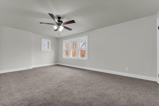 16241 Cherrylawn St, Detroit, MI 48221 - spare room featuring a ceiling fan and dark colored carpet