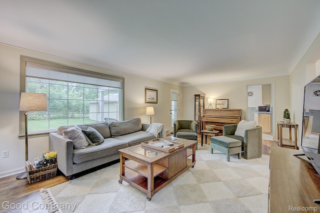 1012 W 12 Mile Rd, Royal Oak, MI 48073 - living room featuring light wood-style floors and baseboards