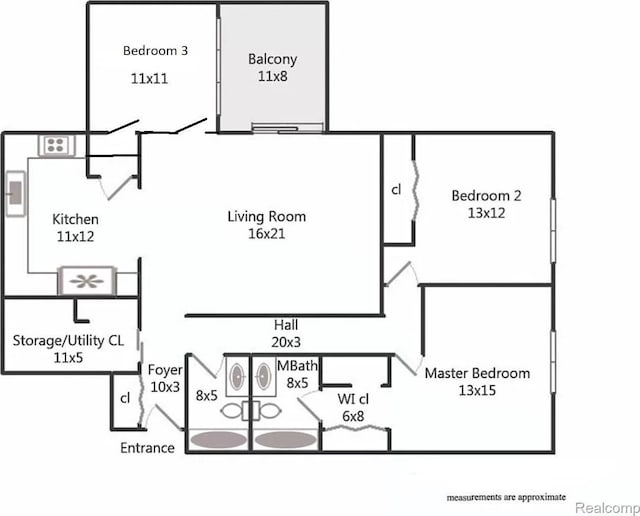 1050 Wall St Unit 2E, Ann Arbor, MI 48105 - view of property floor plan