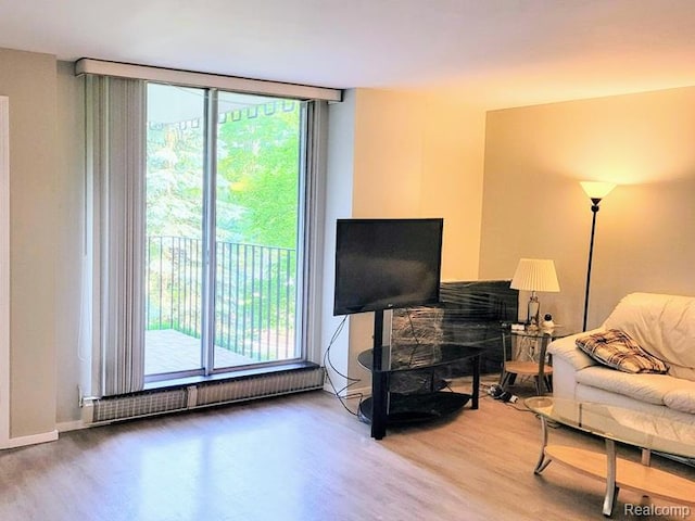 1050 Wall St Unit 2E, Ann Arbor, MI 48105 - living area featuring wood finished floors