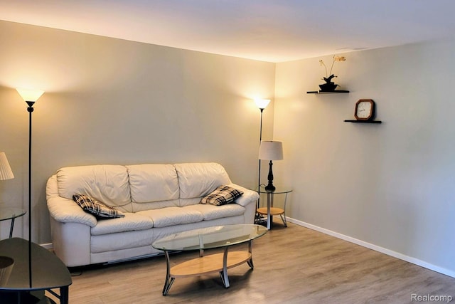 1050 Wall St Unit 2E, Ann Arbor, MI 48105 - living room featuring light wood-type flooring and baseboards