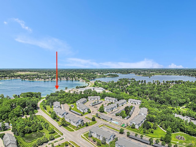 3382 W Silver Lake Rd, Fenton, MI 48430 - bird's eye view of a large body of water and a tree filled landscape