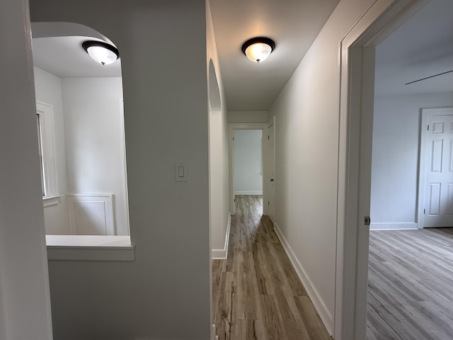 2427 Highland St, Detroit, MI 48206 - hall with wood finished floors and baseboards