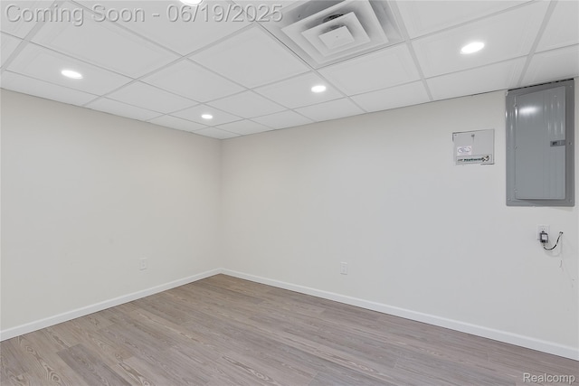 7382 Gateway Dr, West Bloomfield, MI 48322 - spare room with electric panel, recessed lighting, and wood finished floors