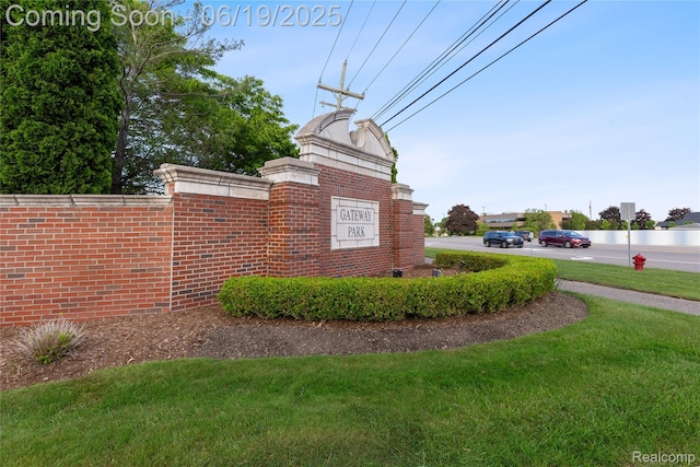 7382 Gateway Dr, West Bloomfield, MI 48322 - community / neighborhood sign with a yard