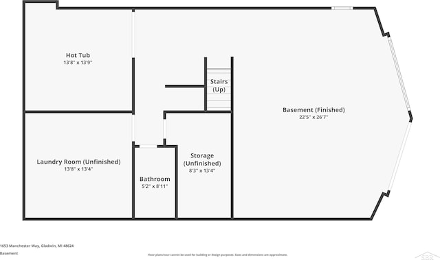 1653 Manchester Way, Gladwin, MI 48624 - view of home floor plan