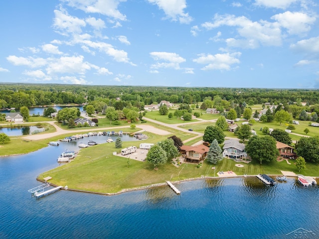 1653 Manchester Way, Gladwin, MI 48624 - bird's eye view of a large body of water