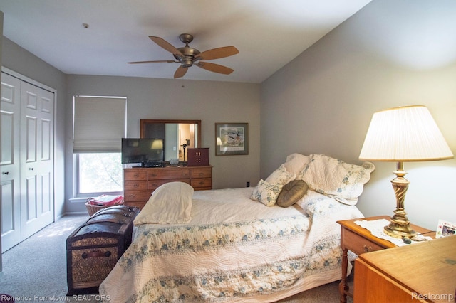 41195 Southwind Dr, Canton, MI 48188 - carpeted bedroom with a closet and ceiling fan