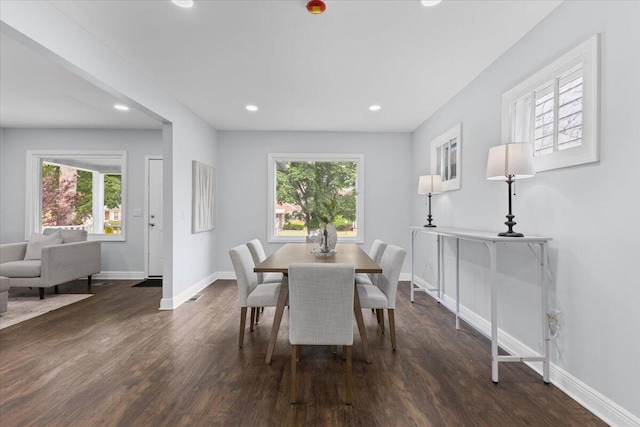 18419 Faust Ave, Detroit, MI 48219 - dining area with healthy amount of natural light, wood finished floors, and recessed lighting
