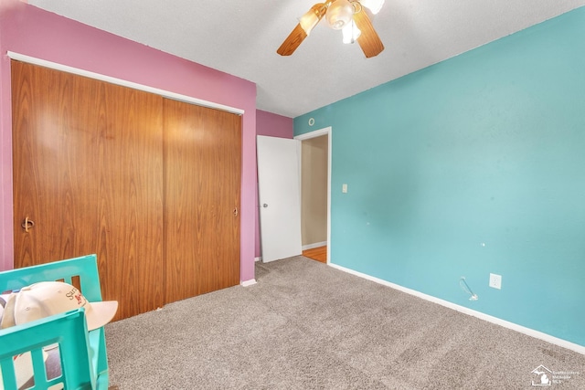 234 Crampton Dr, Monroe, MI 48162 - bedroom featuring carpet flooring, a closet, and a ceiling fan