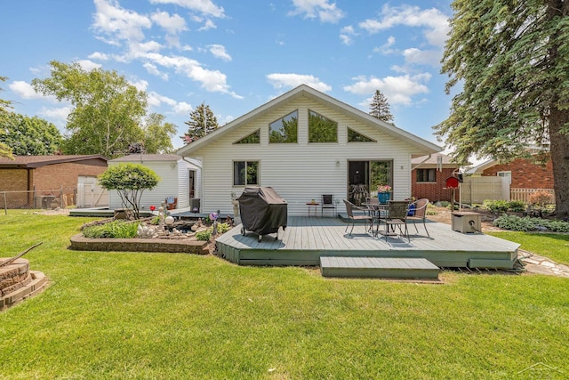 4170 Clement Dr, Saginaw, MI 48603 - back of property with a deck