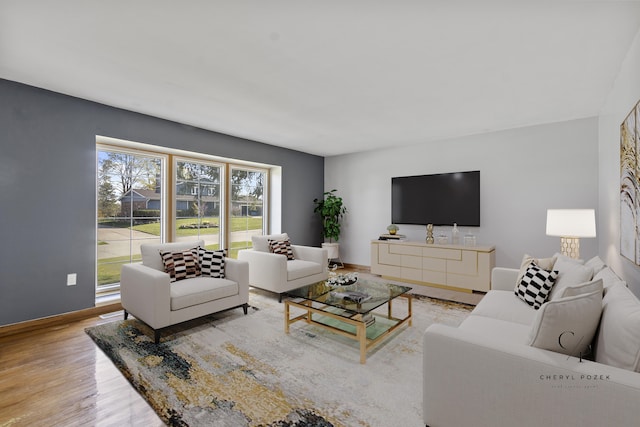 36254 Congress Rd, Farmington Hills, MI 48335 - living area with wood finished floors and baseboards