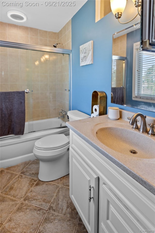 527 Tanview Dr, Oxford, MI 48371 - bathroom featuring vanity, shower / bath combination with glass door, and tile patterned floors