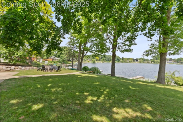 527 Tanview Dr, Oxford, MI 48371 - view of grassy yard featuring a water view