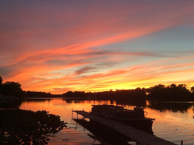 9760 Lime Lake Rd, Hudson, MI 49247 - dock area featuring a water view