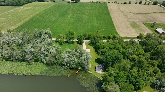 9760 Lime Lake Rd, Hudson, MI 49247 - view of property location featuring rural landscape, extensive farmland, and a large body of water