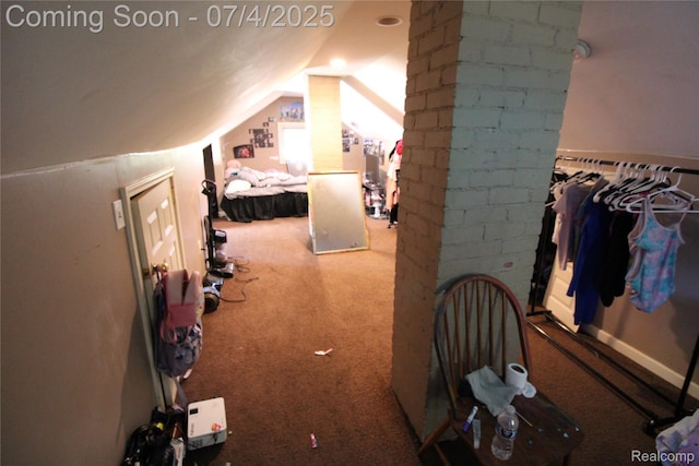 123 Adelaide St, Pontiac, MI 48342 - carpeted bedroom featuring lofted ceiling