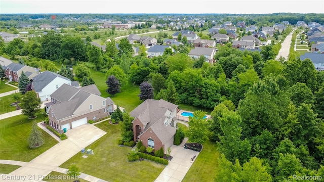 23640 Woodside Ct, South Lyon, MI 48178 - aerial perspective of suburban area