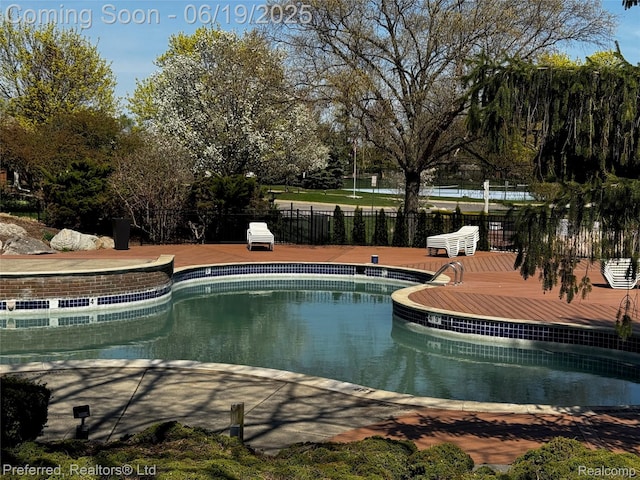 22208 Pondview, Novi, MI 48375 - community pool with a deck