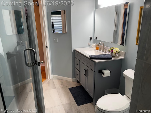 22208 Pondview, Novi, MI 48375 - full bathroom with marble look tiles, vanity, and a stall shower
