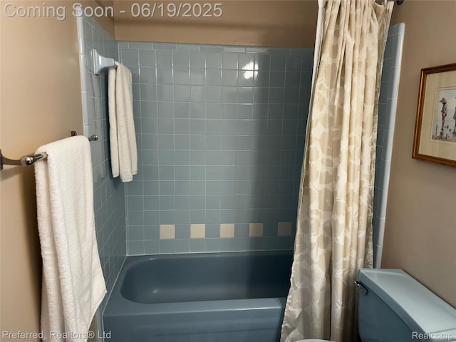 22208 Pondview, Novi, MI 48375 - bathroom featuring toilet and shower / tub combo with curtain