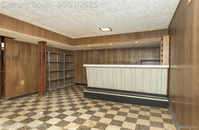 29035 Spoon Ave, Waterford, MI 48071 - bar with wood walls and tile patterned floors