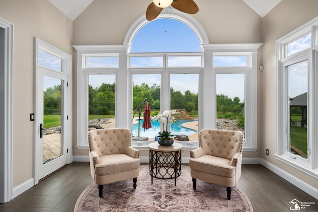 11694 Robinshire St, Temperance, MI 48182 - sunroom with vaulted ceiling, healthy amount of natural light, and wood finished floors
