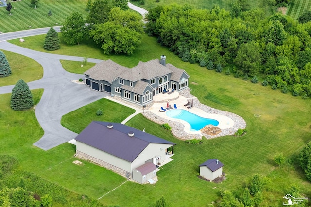 11694 Robinshire St, Temperance, MI 48182 - aerial view of property and surrounding area featuring a pool