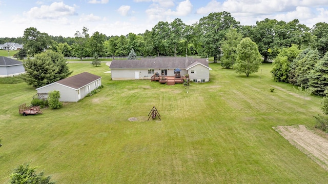 6824 Napoleon Rd, Jackson, MI 49201 - view of subject property featuring a tree filled landscape