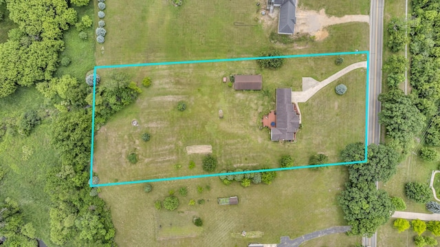 6824 Napoleon Rd, Jackson, MI 49201 - aerial view of property's location featuring property boundaries highlighted
