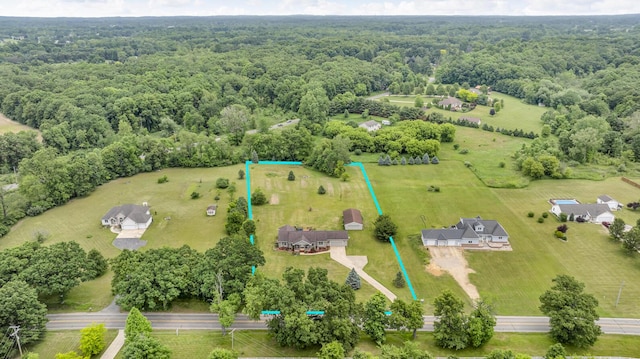 6824 Napoleon Rd, Jackson, MI 49201 - view of property location with a forest and property parcel outlined