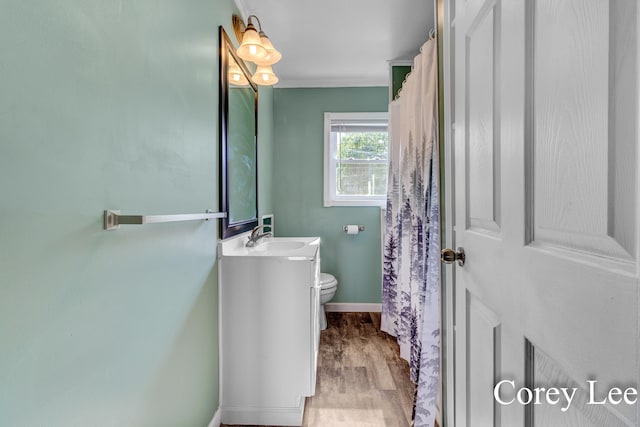 413 W Riverside Dr, Ionia, MI 48846 - full bath featuring vanity and wood finished floors