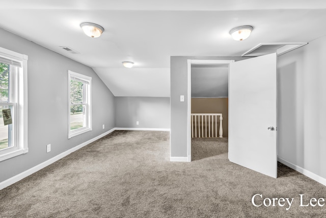 413 W Riverside Dr, Ionia, MI 48846 - bonus room featuring carpet floors, plenty of natural light, and lofted ceiling