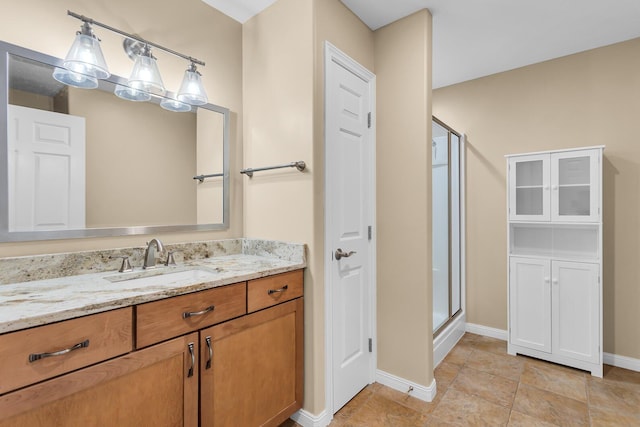 4268 Fairway Ln, Jackson, MI 49201 - bathroom with a shower stall and vanity
