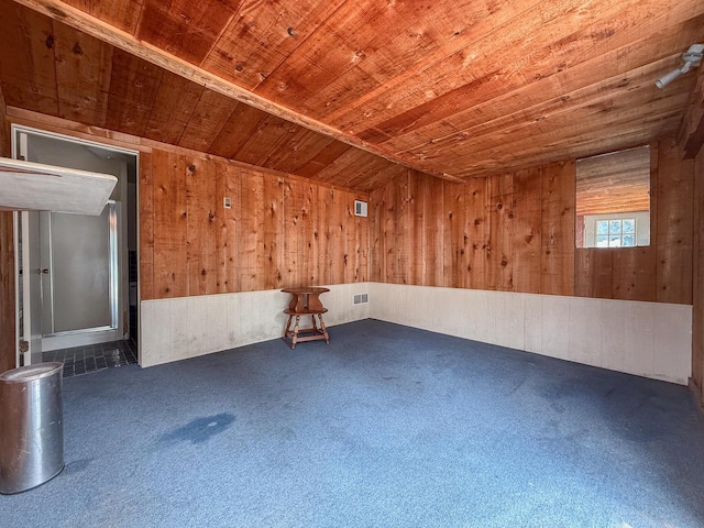 57081 M 51 S, Dowagiac, MI 49047 - carpeted empty room featuring wooden ceiling and wood walls