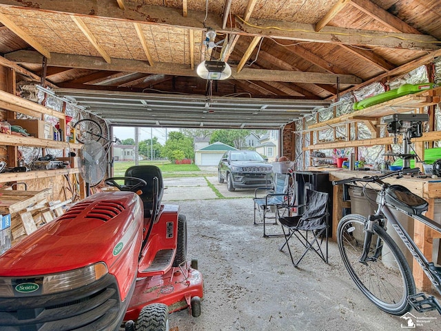 606 E 3rd St, Monroe, MI 48161 - garage with a garage door opener