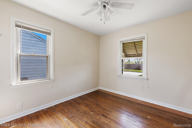 561 E Bennett Ave, Ferndale, MI 48220 - unfurnished room featuring wood-type flooring and ceiling fan