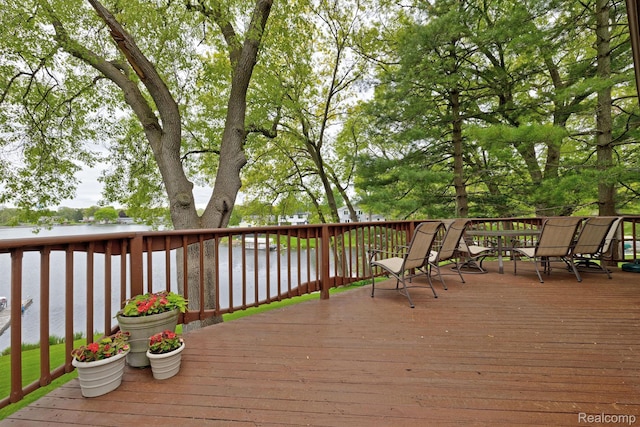 4030 Rollins Ave, Waterford, MI 48329 - wooden deck featuring a water view