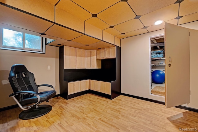 4030 Rollins Ave, Waterford, MI 48329 - unfurnished room featuring light wood-type flooring and a drop ceiling