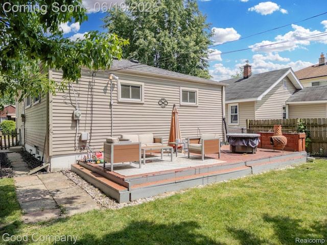 3979 Royal Ave, Berkley, MI 48072 - back of house featuring an outdoor living space and a patio