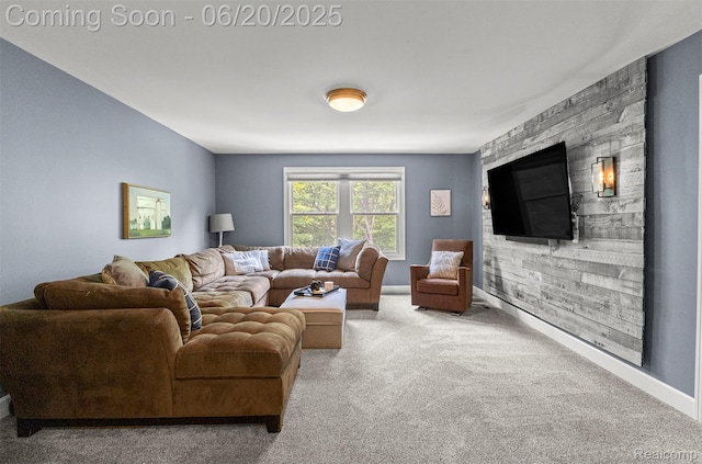 23736 Point O Woods Ct, South Lyon, MI 48178 - carpeted living room featuring baseboards