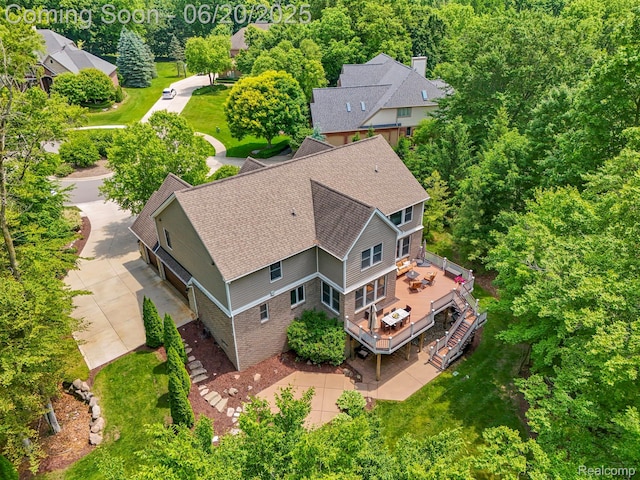 23736 Point O Woods Ct, South Lyon, MI 48178 - view from above of property