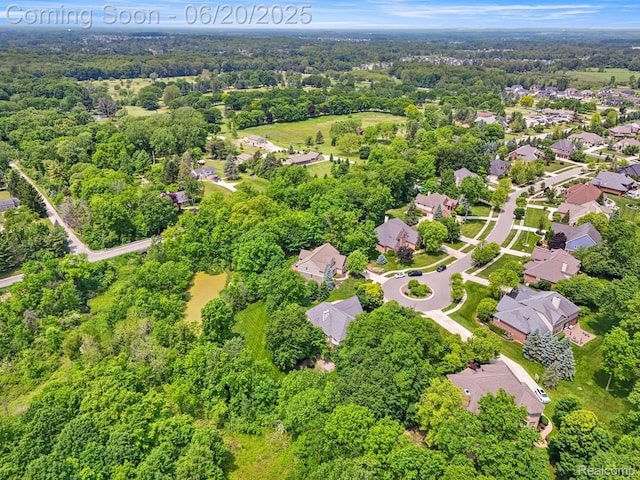 23736 Point O Woods Ct, South Lyon, MI 48178 - bird's eye view of a heavily wooded area