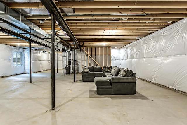 52 Myrtle Ave, Ann Arbor, MI 48103 - unfinished below grade area with water heater