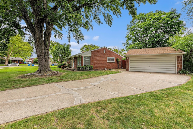 32530 Halmich Dr, Warren, MI 48092 - view of side of property featuring brick siding and a lawn