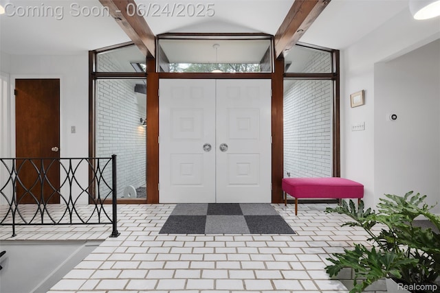 6895 Cedarbrook Dr, Bloomfield Hills, MI 48301 - foyer entrance featuring beamed ceiling