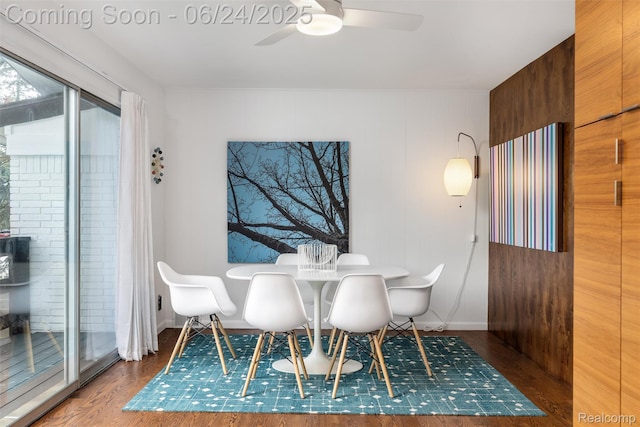 6895 Cedarbrook Dr, Bloomfield Hills, MI 48301 - dining room featuring wood finished floors and ceiling fan