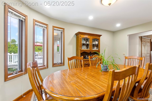 459 N Elms Rd, Flushing, MI 48433 - dining area featuring recessed lighting and baseboards