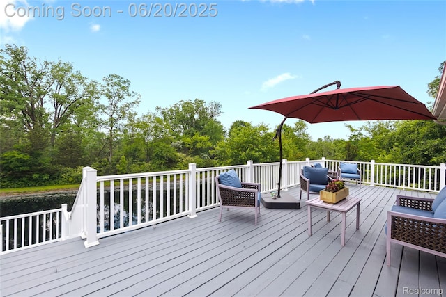 459 N Elms Rd, Flushing, MI 48433 - deck featuring an outdoor living space